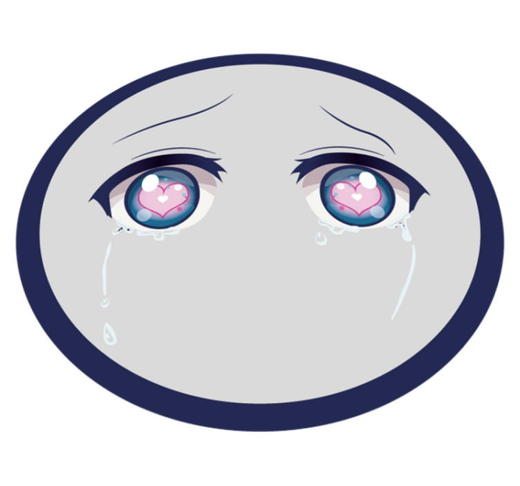 Crying Anime Face kids vinyl rug - TenStickers