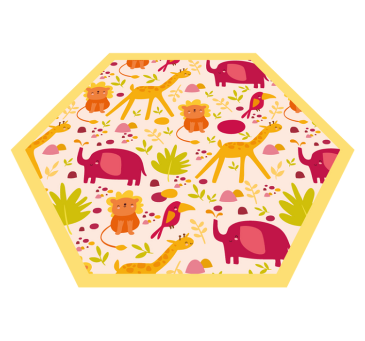 Safari Play Area nursery vinyl rug - TenStickers