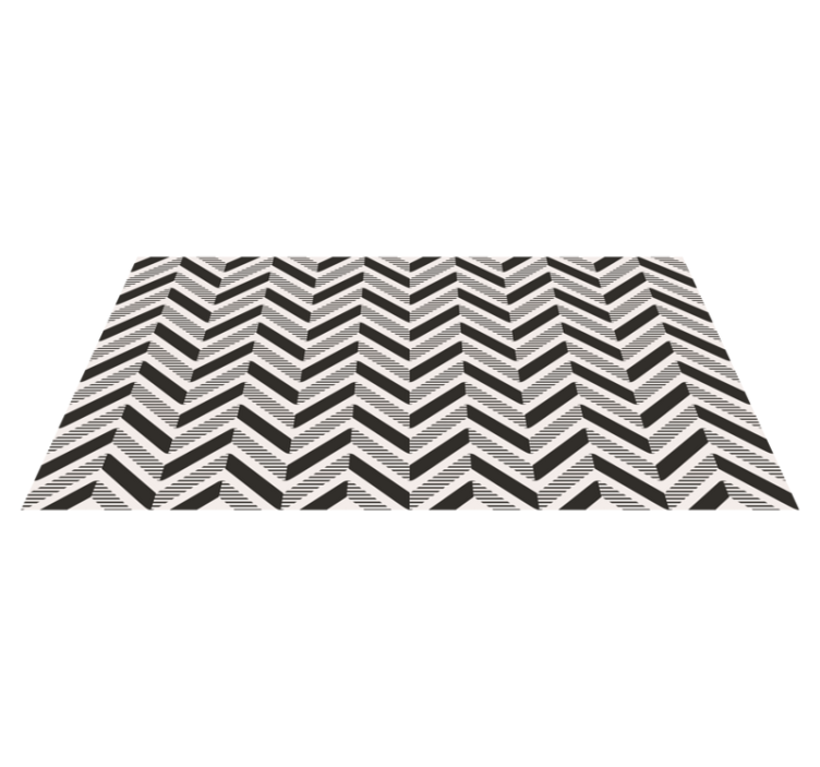 Chevron Intrigue geometric vinyl rug - TenStickers