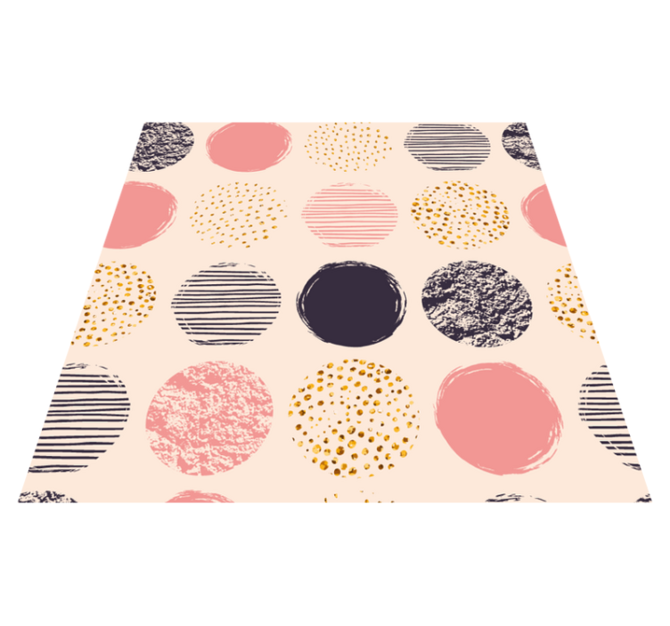 Polka Dots Ensemble geometric vinyl rug - TenStickers