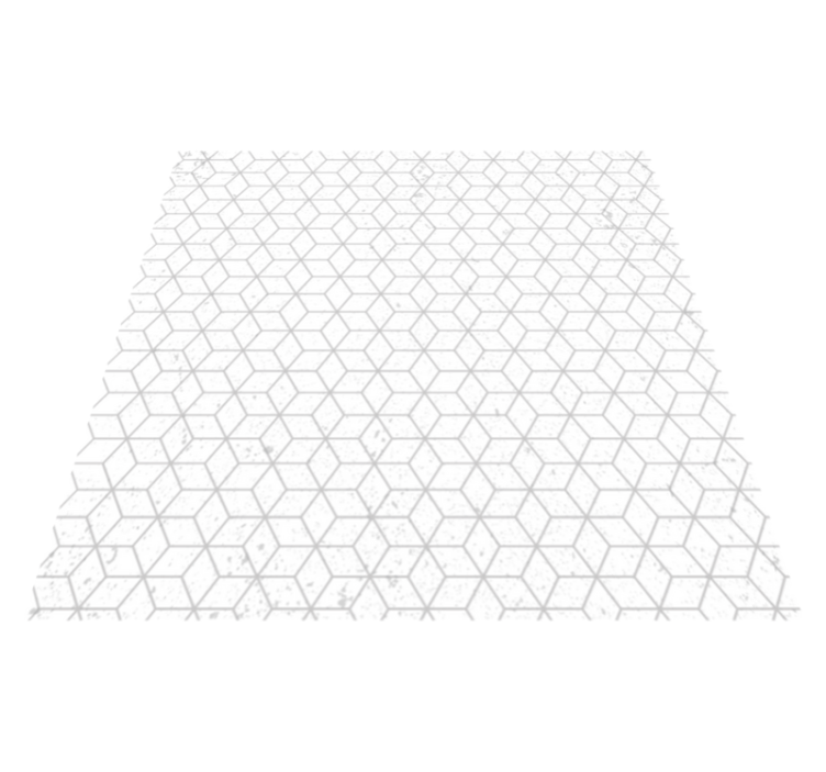 Geometric cube Illusion geometric vinyl rug - TenStickers