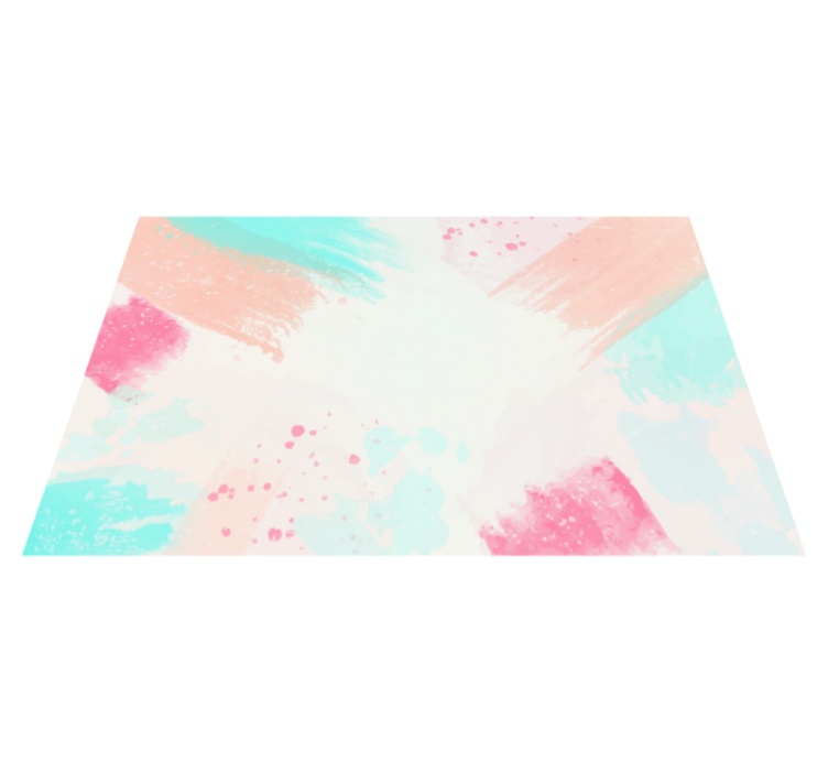 Abstract Color Splash minimal vinyl rug - TenStickers