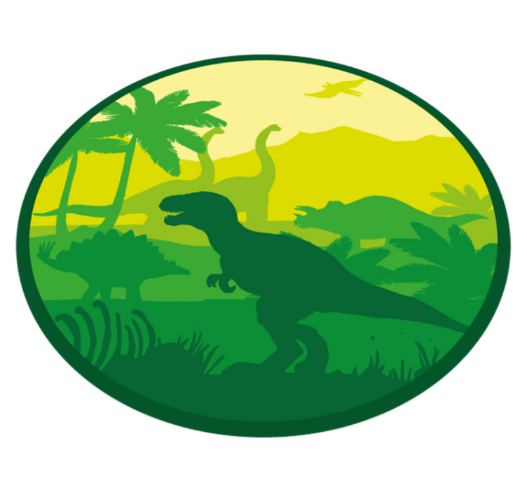 Dinosaur Adventure Scene nursery vinyl rug - TenStickers