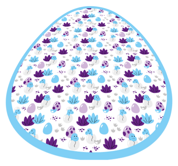 Whimsical Creature Motif kids vinyl rug - TenStickers