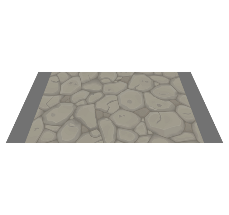 Pebble Pathway stone effect vinyl rug - TenStickers