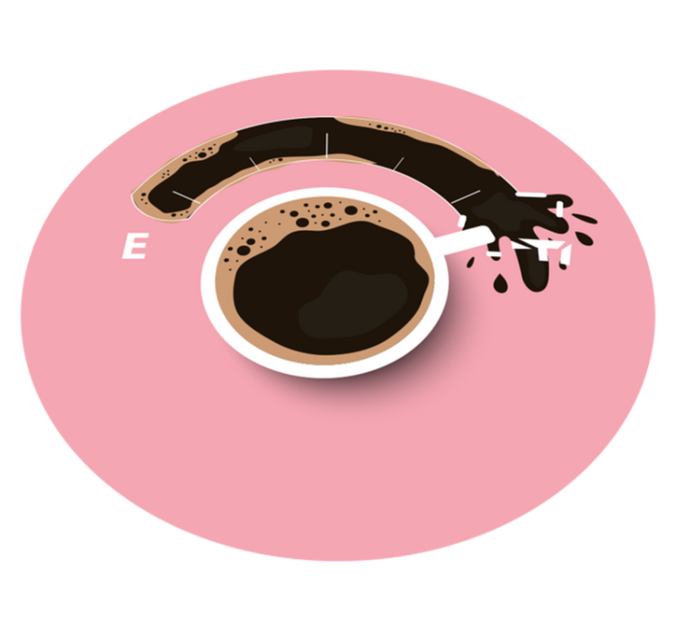 Spilled Coffee textured vinyl rug - TenStickers