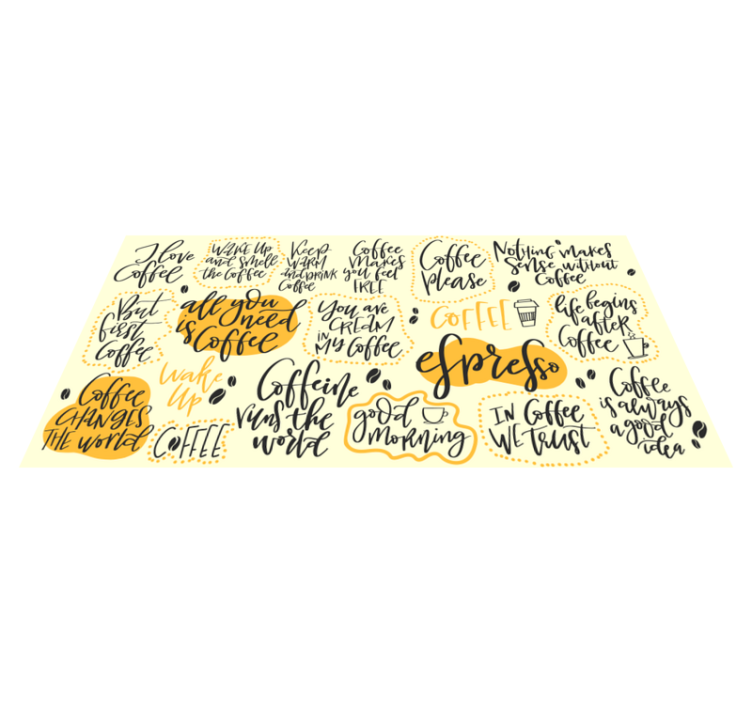 Coffee Love Expresso custom rug - TenStickers