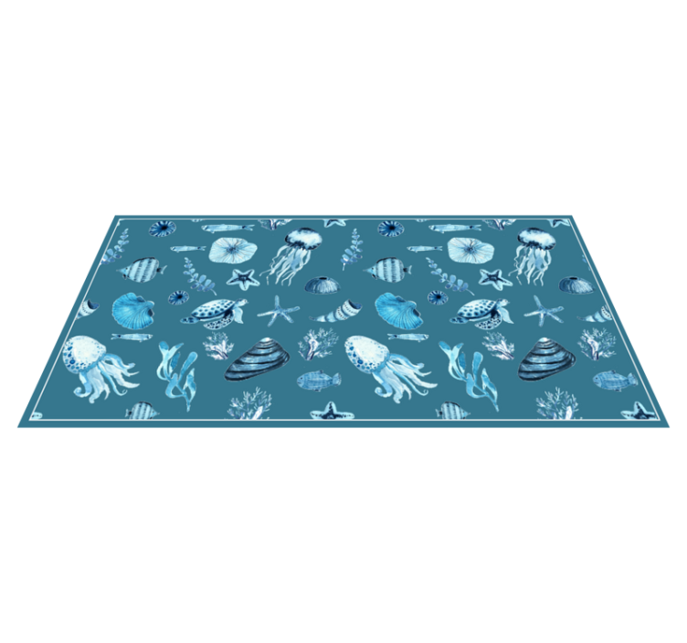 Marine Motif Showcase animal vinyl rug - TenStickers