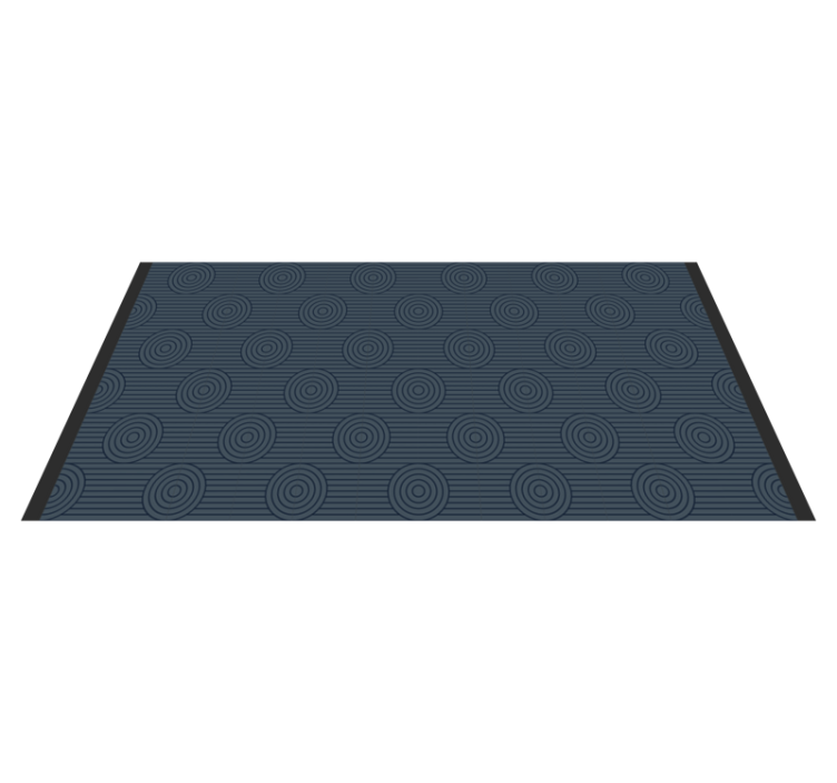 Geometric circular motifs geometric vinyl rug - TenStickers