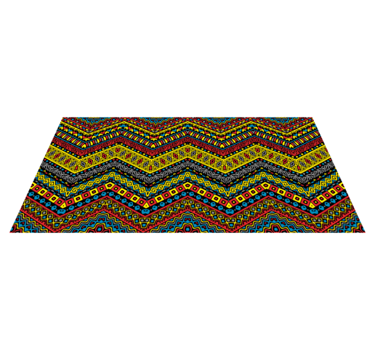Colourful tribal kitchen vinyl rug - TenStickers