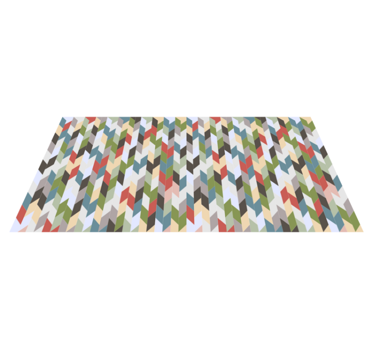 Herringbone Spectrum geometric vinyl rug - TenStickers