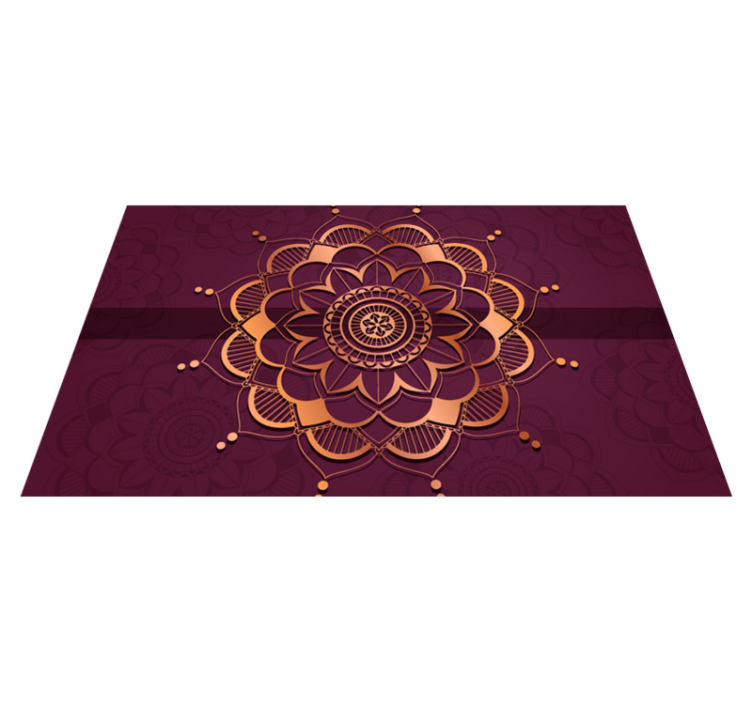 Mandala floor embellishment mandala vinyl rug - TenStickers