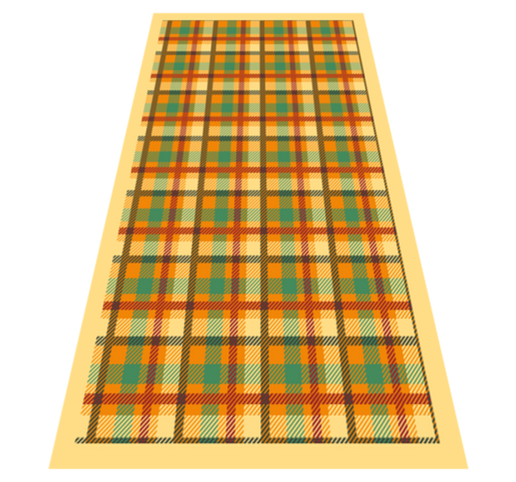 Tartan Plaid Pattern striped vinyl rug - TenStickers
