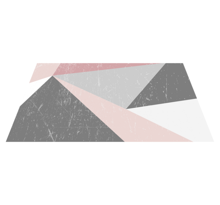 Geometric shapes overlay geometric vinyl rug - TenStickers