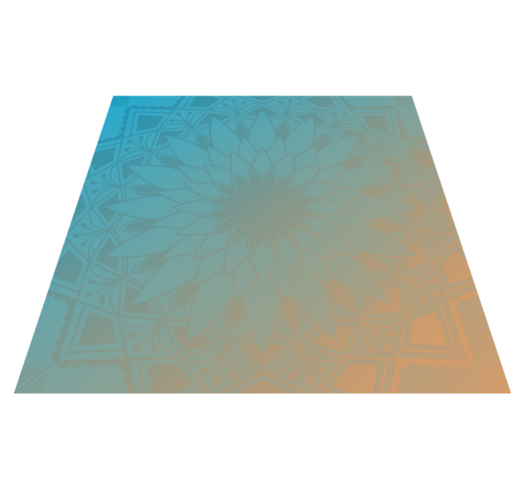 Mandala gradient mandala vinyl rug - TenStickers