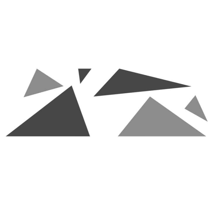 Geometric shapes contrast geometric vinyl rug - TenStickers