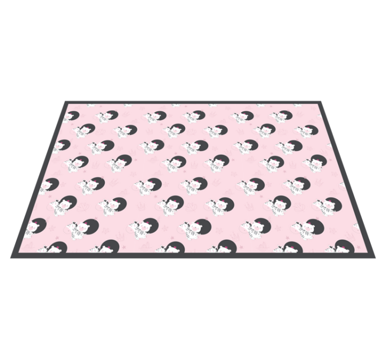 Playful Ballerina Graphic kids vinyl rug - TenStickers