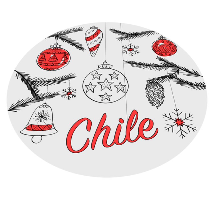 Chile christmas decoration christmas vinyl rug - TenStickers