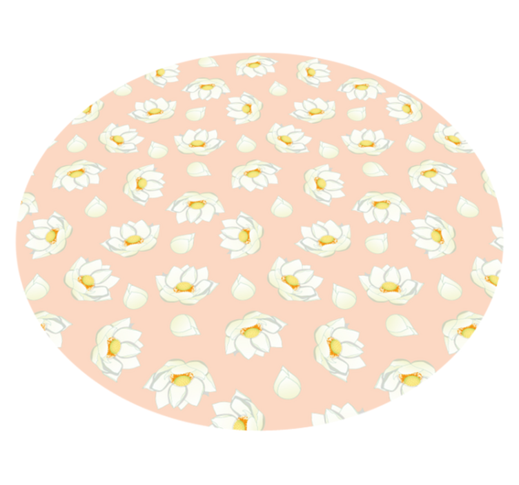 Floral blossom floral vinyl rug - TenStickers