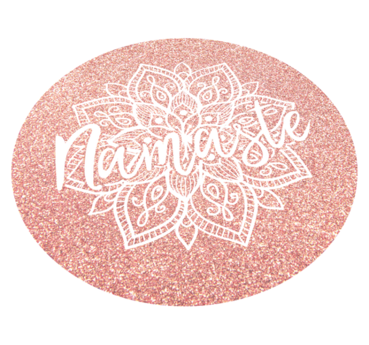 Mandala namaste motif mandala vinyl rug - TenStickers