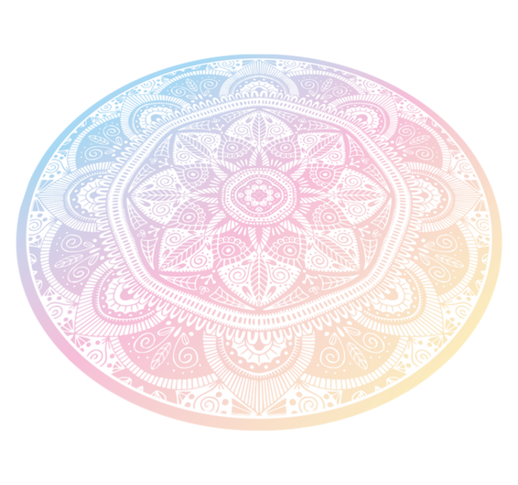 Gradient mandala vinyl rug - TenStickers