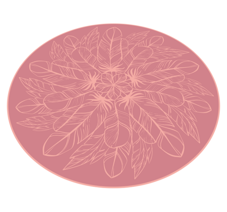 Botanical Symmetry floral vinyl rug - TenStickers