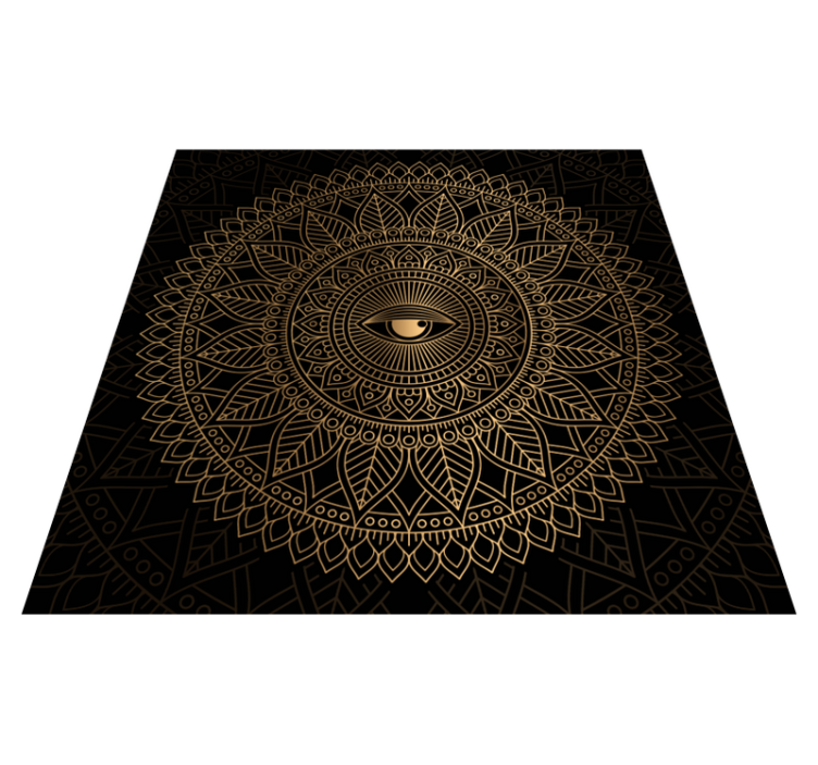 Mandala eye centerpiece mandala vinyl rug - TenStickers