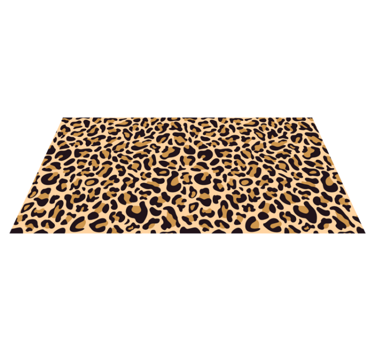 Leopard Spotted Surface animal print vinyl rug - TenStickers