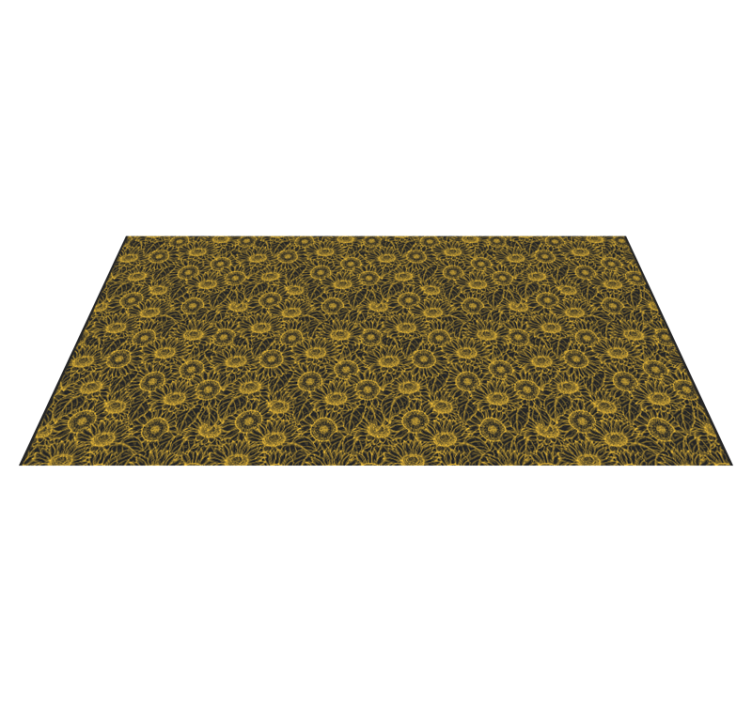 Floral Intricacy floral vinyl rug - TenStickers
