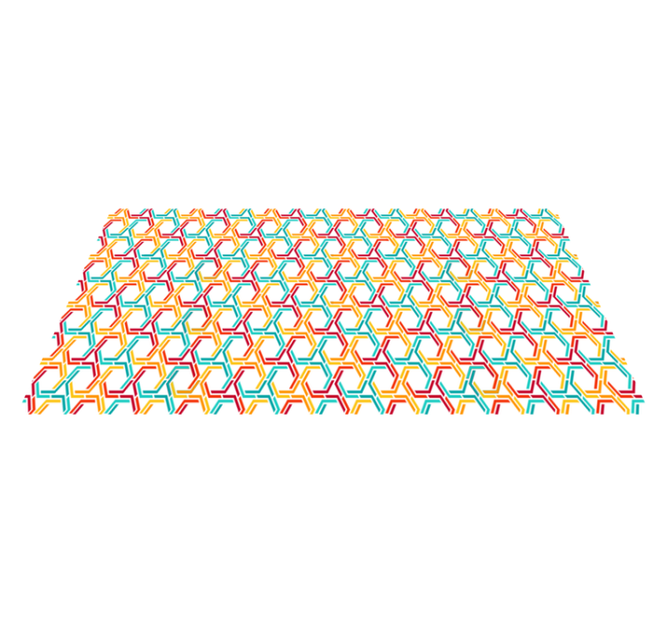 Interlocking Pattern geometric vinyl rug - TenStickers