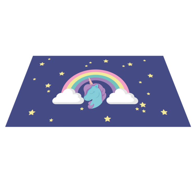 Unicorn Rainbow Graphic kids vinyl rug - TenStickers