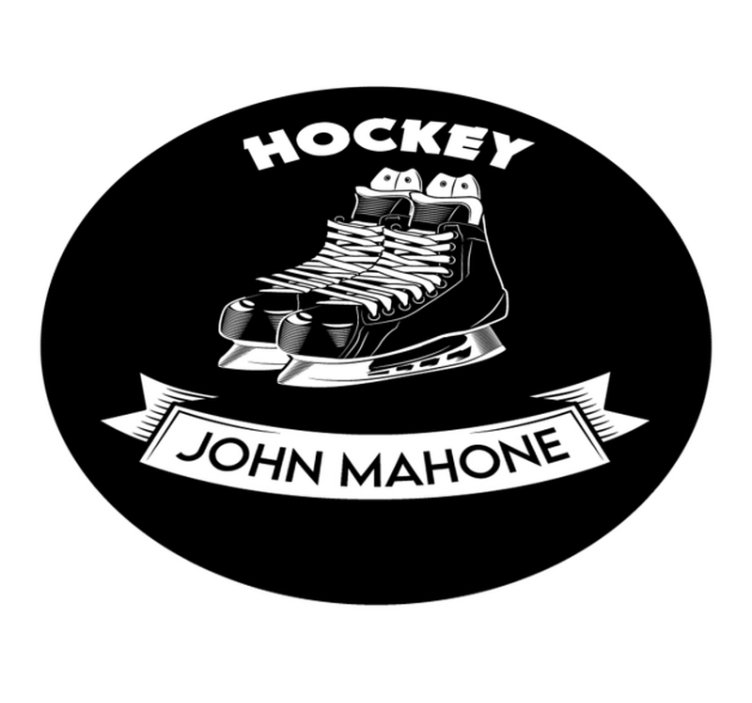 Personalized Hockey Decor custom vinyl rug - TenStickers