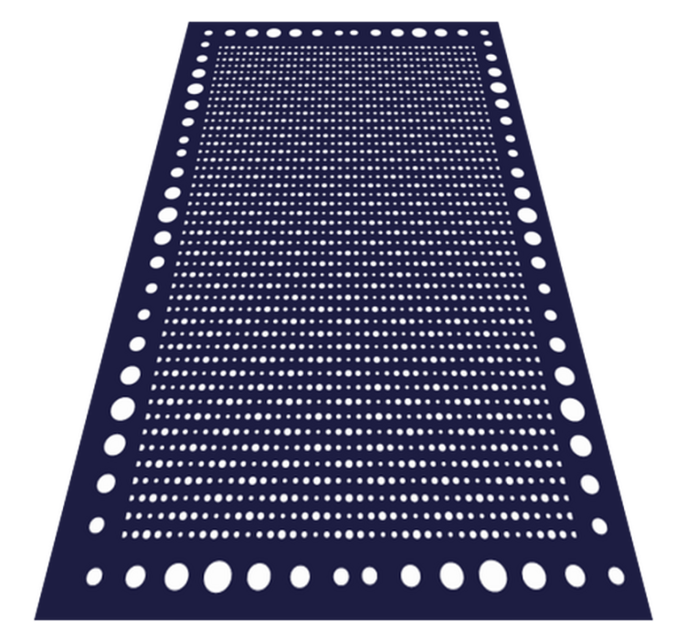 Polka Dot Elegance striped vinyl rug - TenStickers