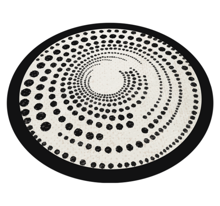 Concentric Circles Detail geometric vinyl rug - TenStickers