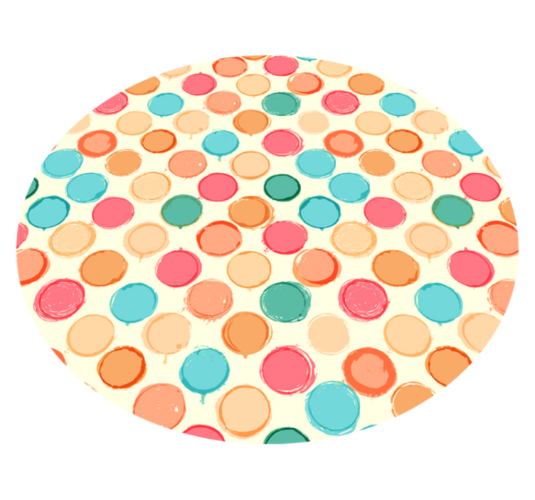 Circular Array geometric vinyl rug - TenStickers