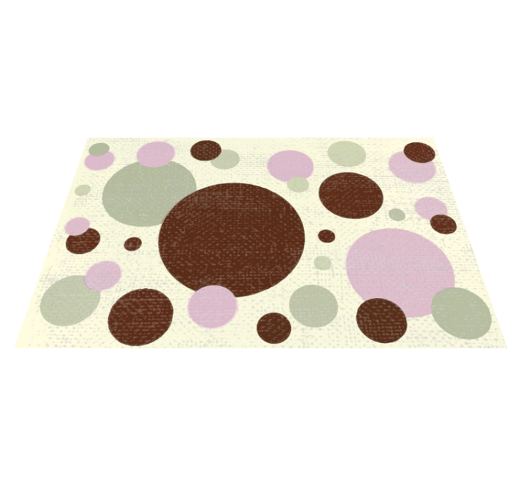 Circular Dots Pattern geometric vinyl rug - TenStickers
