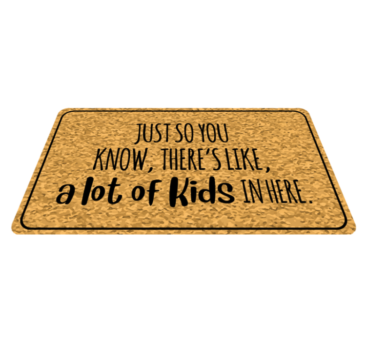 Informative Entry Text custom rug - TenStickers