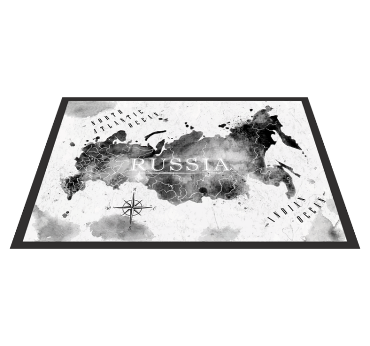 Single Color Global Map world map vinyl rug - TenStickers