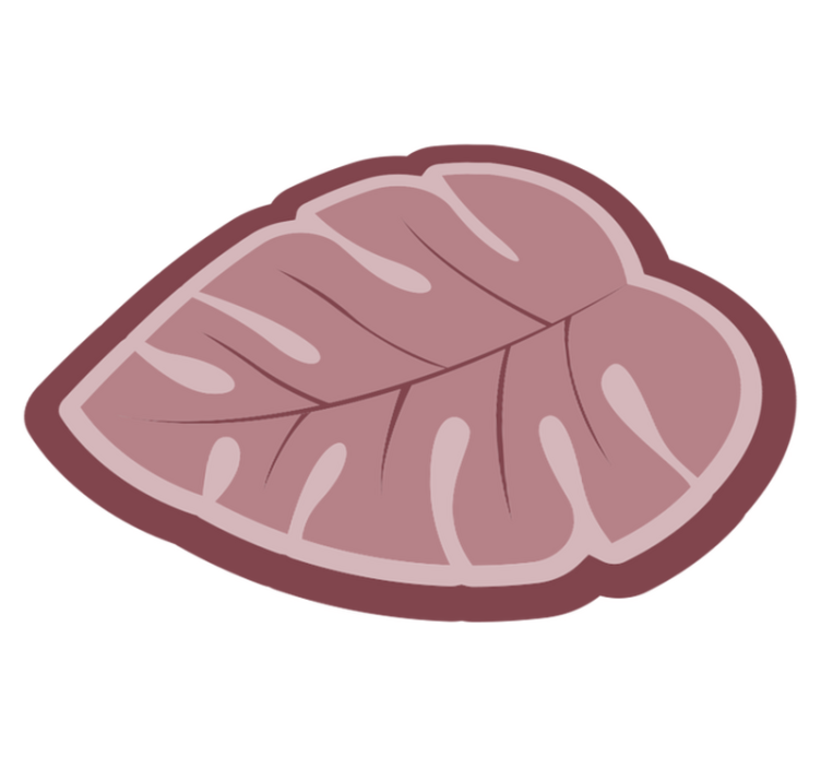 Botanical Leaf Shape floral vinyl rug - TenStickers