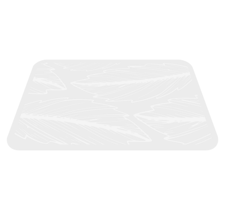 Grey and white leaf floral rug - TenStickers