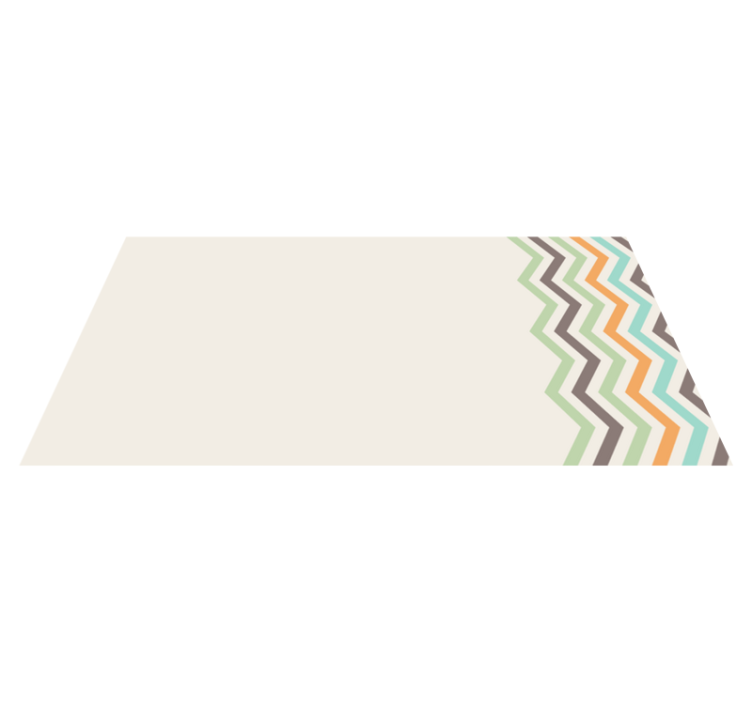 Chevron Pattern Style striped vinyl rug - TenStickers