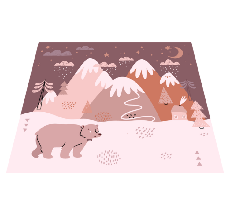 Winter Landscape Comfort kids vinyl rug - TenStickers