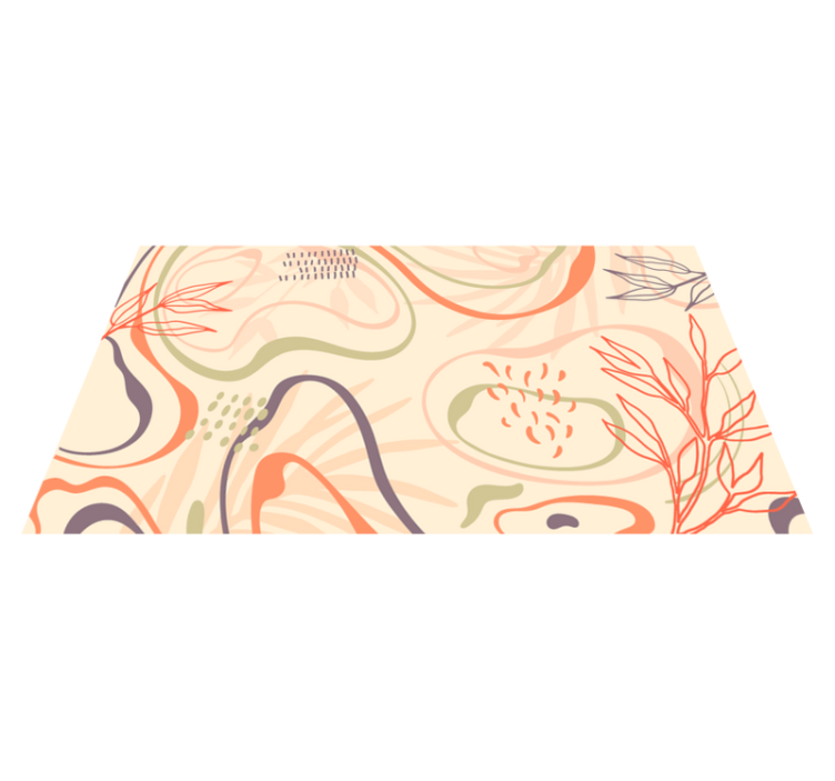 Abstract Organic Shapes nature vinyl rug - TenStickers