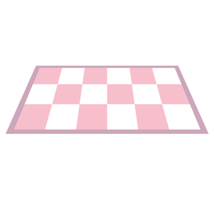 Checked Pink Pattern kids vinyl rug - TenStickers