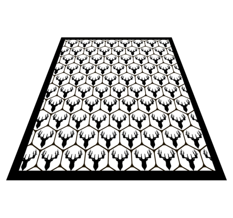 Antler pattern kitchen vinyl rug - TenStickers