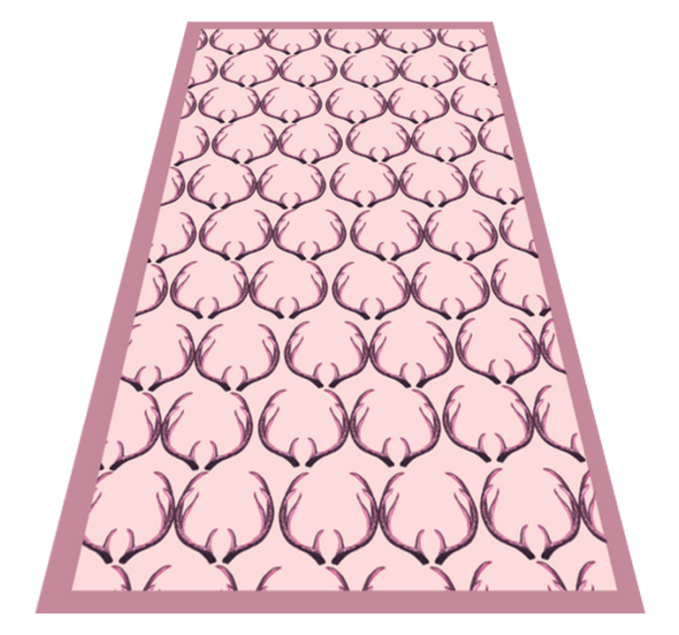 Elegant Antler Motif Scandinavian vinyl rug - TenStickers