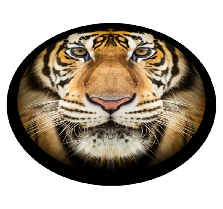 Tiger close-up animal vinyl rug - TenStickers