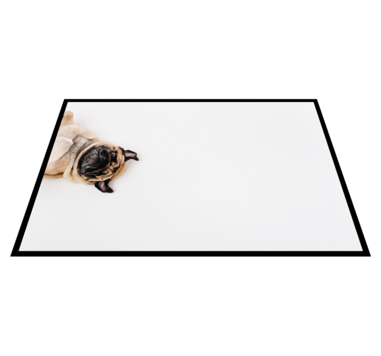 Pug portrait design animal vinyl rug - TenStickers
