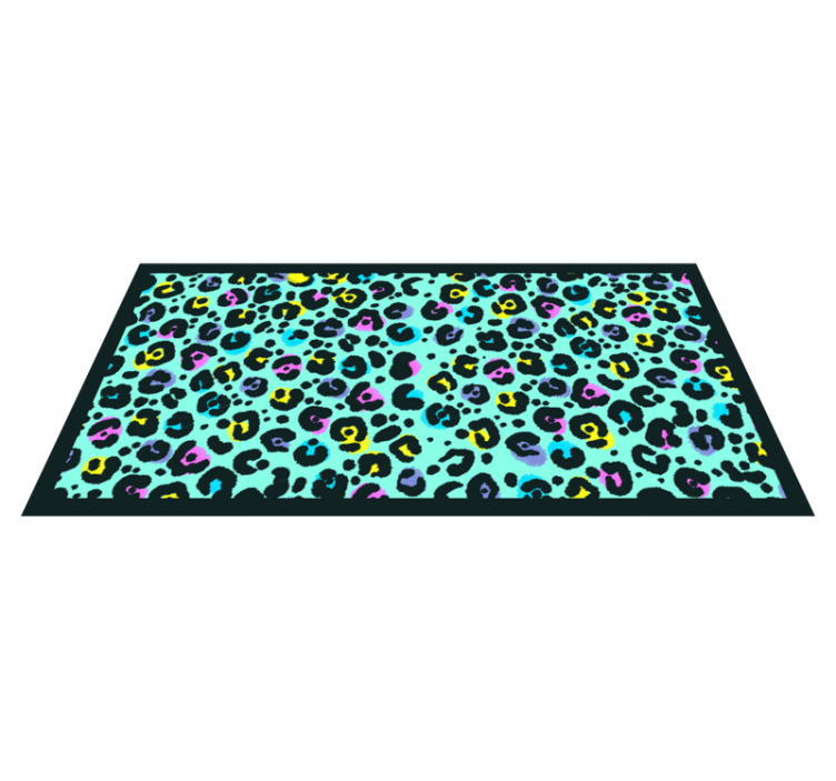 Colorful Leopard Pattern animal print vinyl rug - TenStickers
