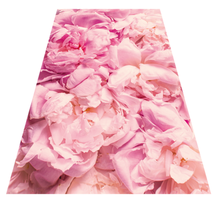 Soft pink details living room vinyl rug - TenStickers